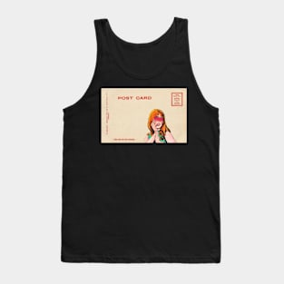 Vintage Style Postcard Tank Top